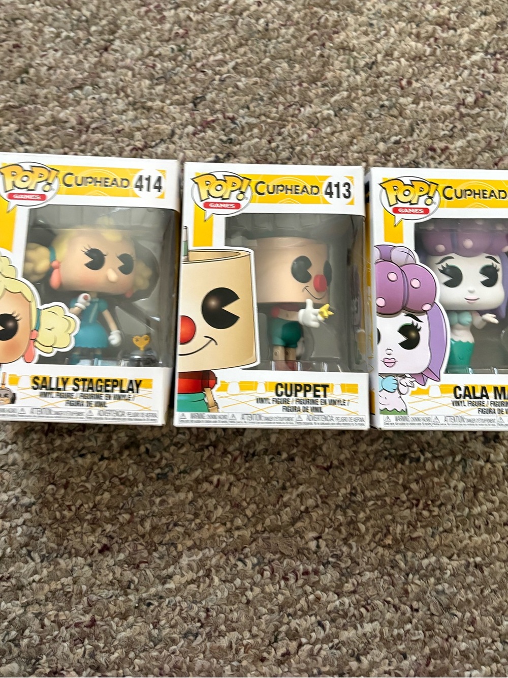 Cuphead Funko Pop Bundle Sally Stageplay Cuppet Cala Maria